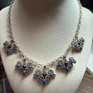 Vintage Axcess Silver Tone Necklace